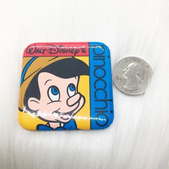 🔮‎ 5/$25 Disney Pinocchio Square Pin - Picture 2 of 3